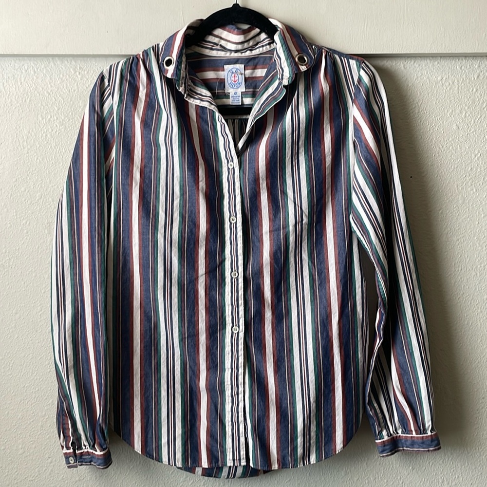 Vintage JG Hook multi striped long sleeve button down